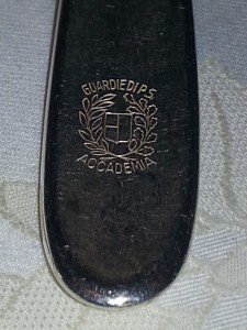 Silberbesteck der Accademia der Guardia di P.S.
